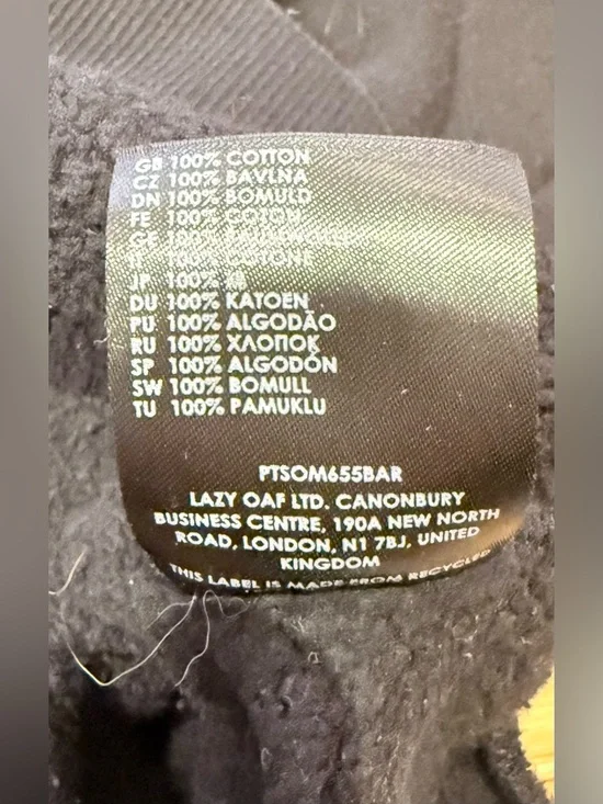 Lazy Oaf Landscape Graphic Embroidered Crewneck Sweatshirt Black Size Medium - Picture 8 of 8